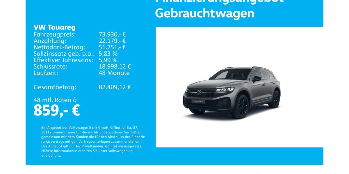 VW Touareg 17.558 km 73.930 &euro; Stuttgart-Wangen 70188