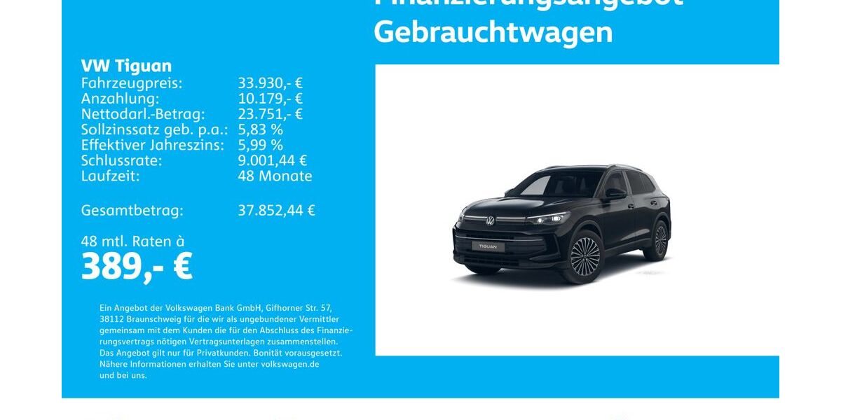 VW Tiguan 22.760 km 33.930 &euro; Stuttgart-Feuerbach 70469