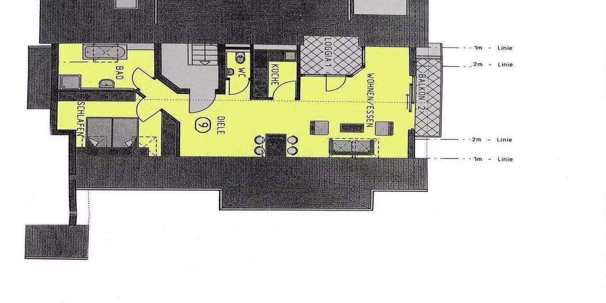 Etagenwohnung Sindelfingen Mitte - 2 Zimmer, 61 m&sup2;, 820&euro; | Angebot:25267564