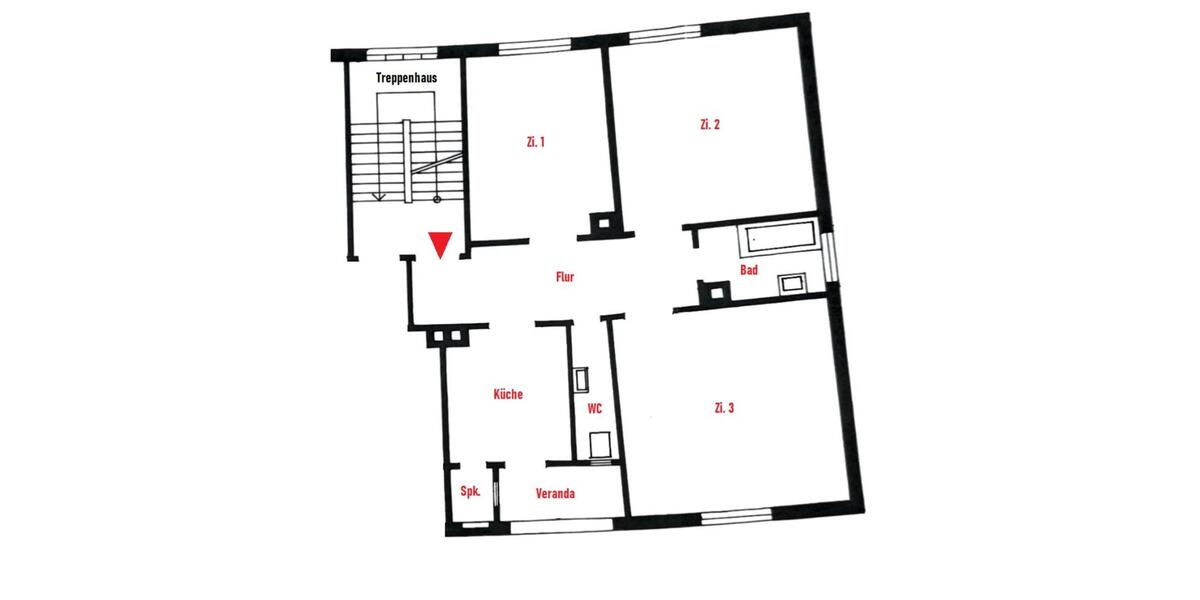 Etagenwohnung Stuttgart Bopser - 3 Zimmer, 72 m&sup2;, 1.100&euro; | Angebot:24447762