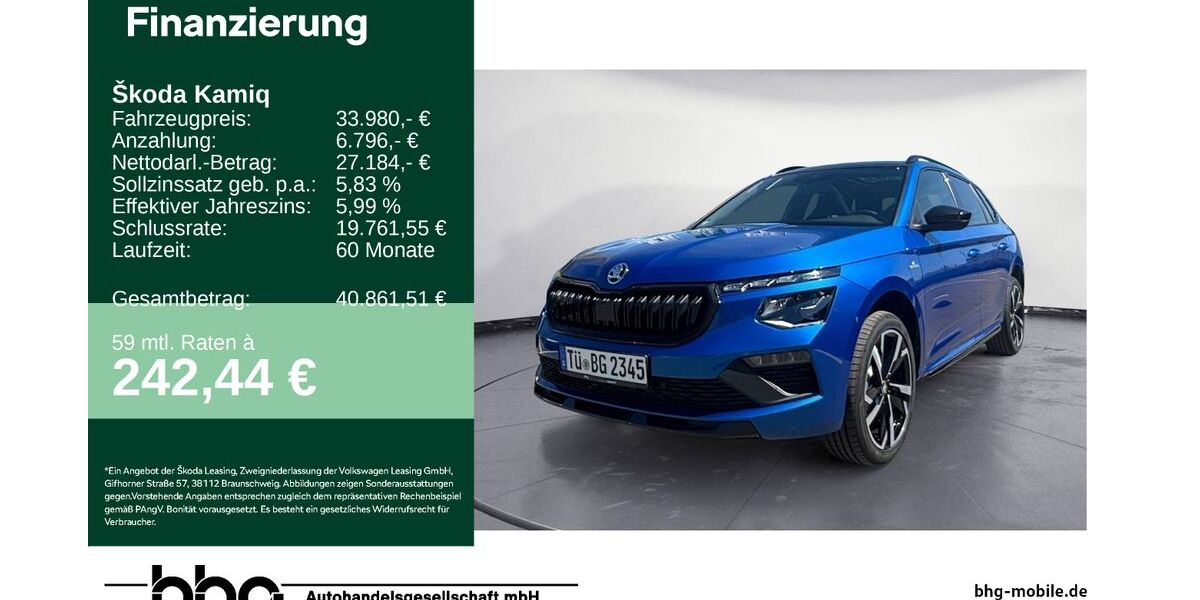 Skoda Kamiq 1.716 km 33.980 &euro; Tübingen 72072