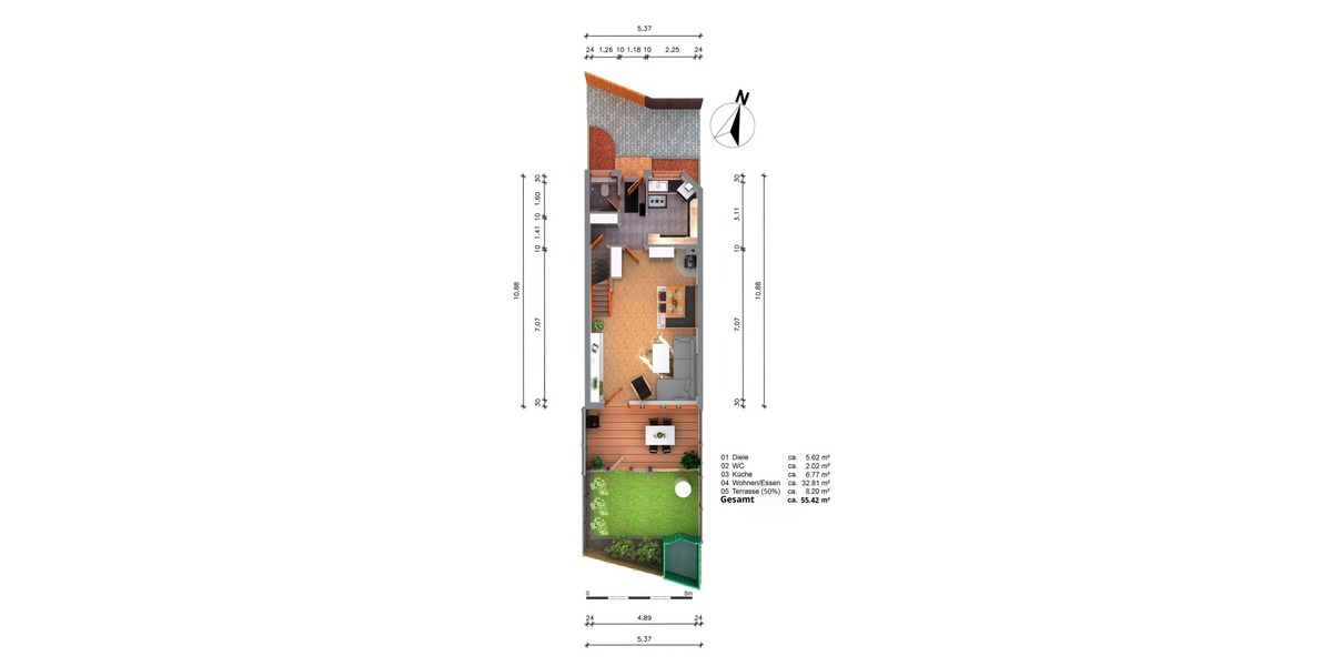 Reihenmittelhaus in Ohmenhausen inkl. Carport - Reihenmittelhaus Reutlingen Ohmenhausen | Angebot:26789803