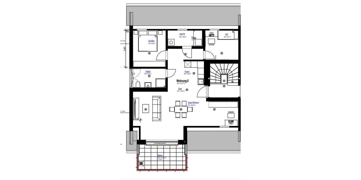 Etagenwohnung Eberdingen / Nußdorf Nussdorf - 3 Zimmer, 72 m&sup2;, 1.030&euro; | Angebot:23968946
