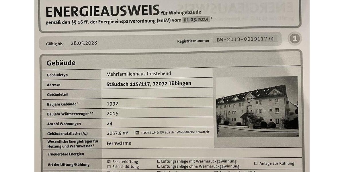 Gepflegte 2-Zimmer-Wohnung mit Balkon & TG-Stellplatz in Tübingen 2 zimmer