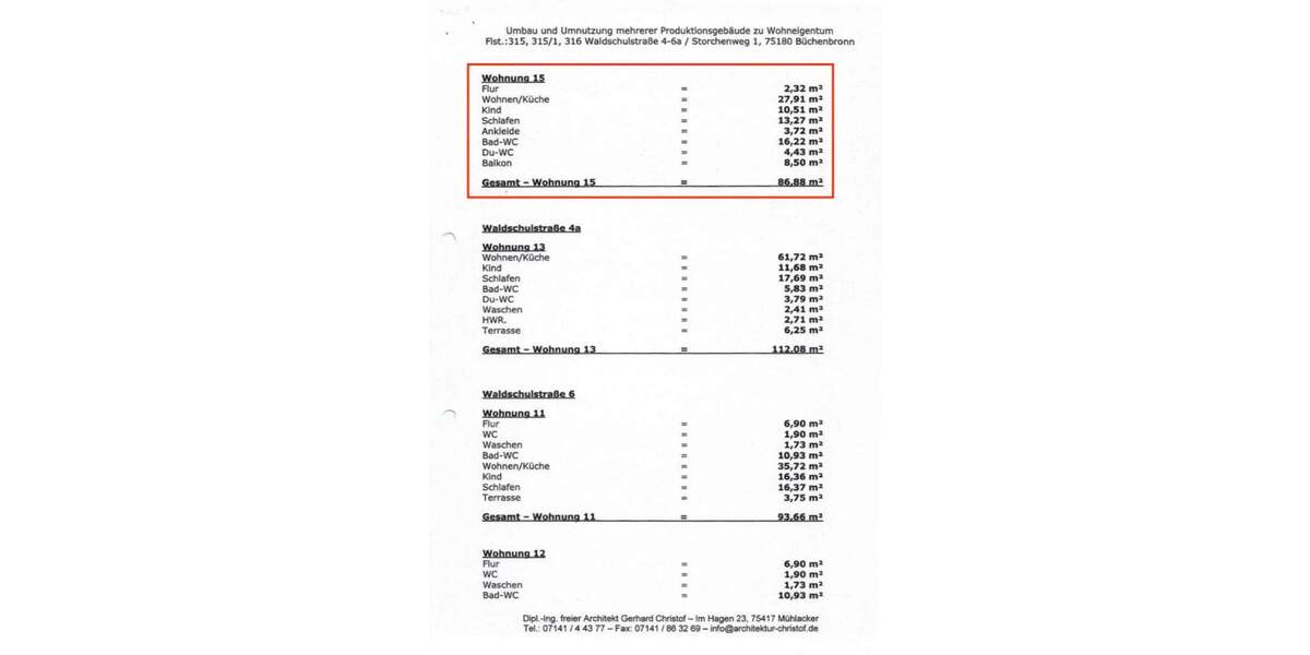 Etagenwohnung Pforzheim Büchenbronn - 3 Zimmer, 86 m&sup2;, 249.000&euro; | Angebot:25728716