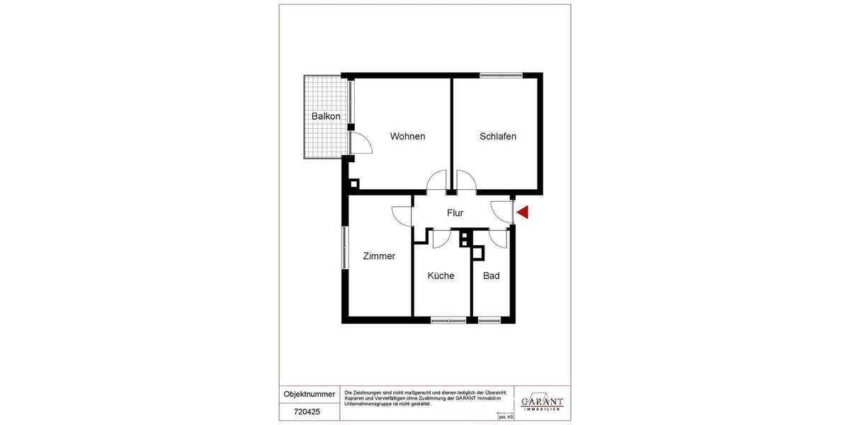 Etagenwohnung Ludwigsburg Eglosheim - 3 Zimmer, 69 m&sup2;, 260.000&euro; | Angebot:24823679