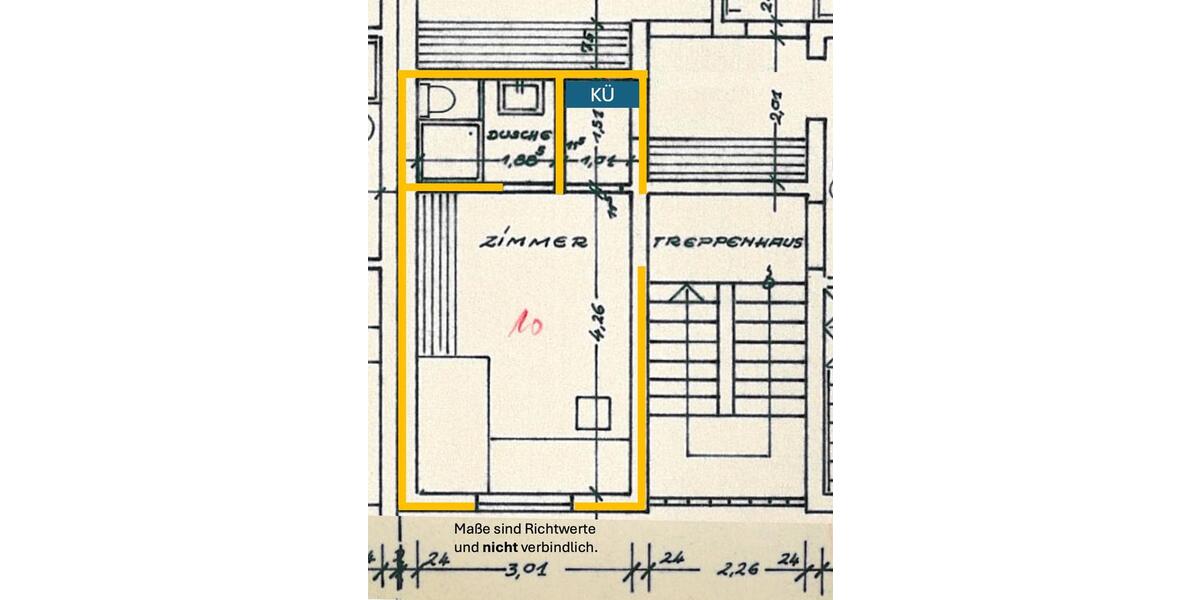 Etagenwohnung Nürtingen - 1 Zimmer, 17 m&sup2;, 400&euro; | Angebot:26357729