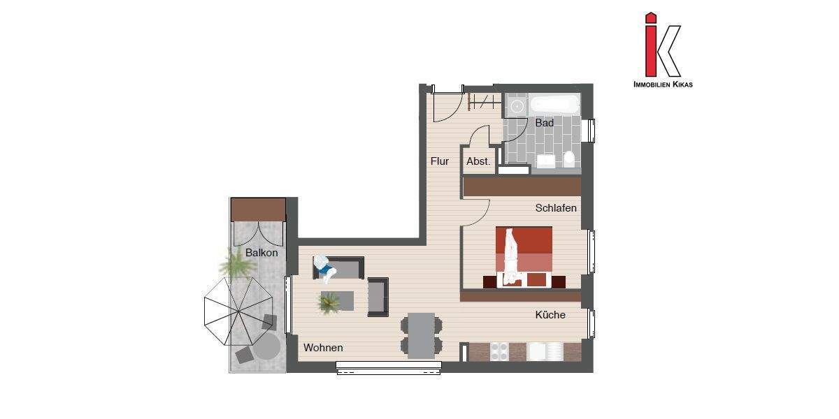 Etagenwohnung Böblingen Flugfeld - 2 Zimmer, 66 m&sup2;, 969&euro; | Angebot:25896209