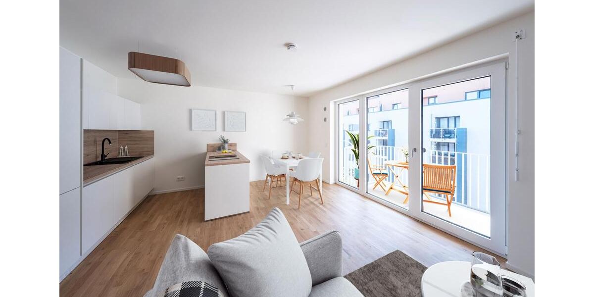 Erstbezug - 3-Zimmerwohnung mit Einbauküche und 2 Balkonen am zukünftigen Gleisbogenpark 3 zimmer