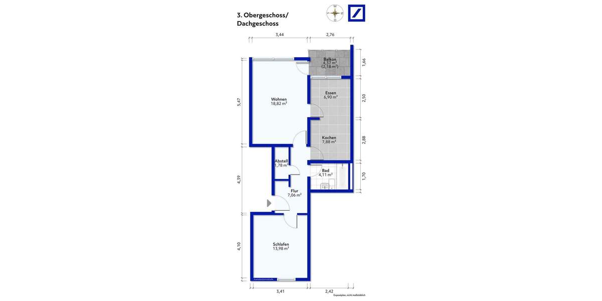 Etagenwohnung Ludwigsburg Eglosheim - 2 Zimmer, 62 m&sup2;, 197.000&euro; | Angebot:25822689