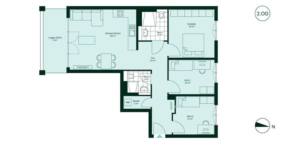 Etagenwohnung Ludwigsburg Ost - 4 Zimmer, 99 m&sup2;, 631.900&euro; | Angebot:25678779