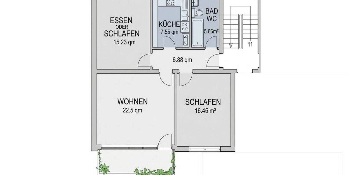 Etagenwohnung Calw-Heumaden Heumaden - 3 Zimmer, 75 m&sup2;, 239.999&euro; | Angebot:26142591