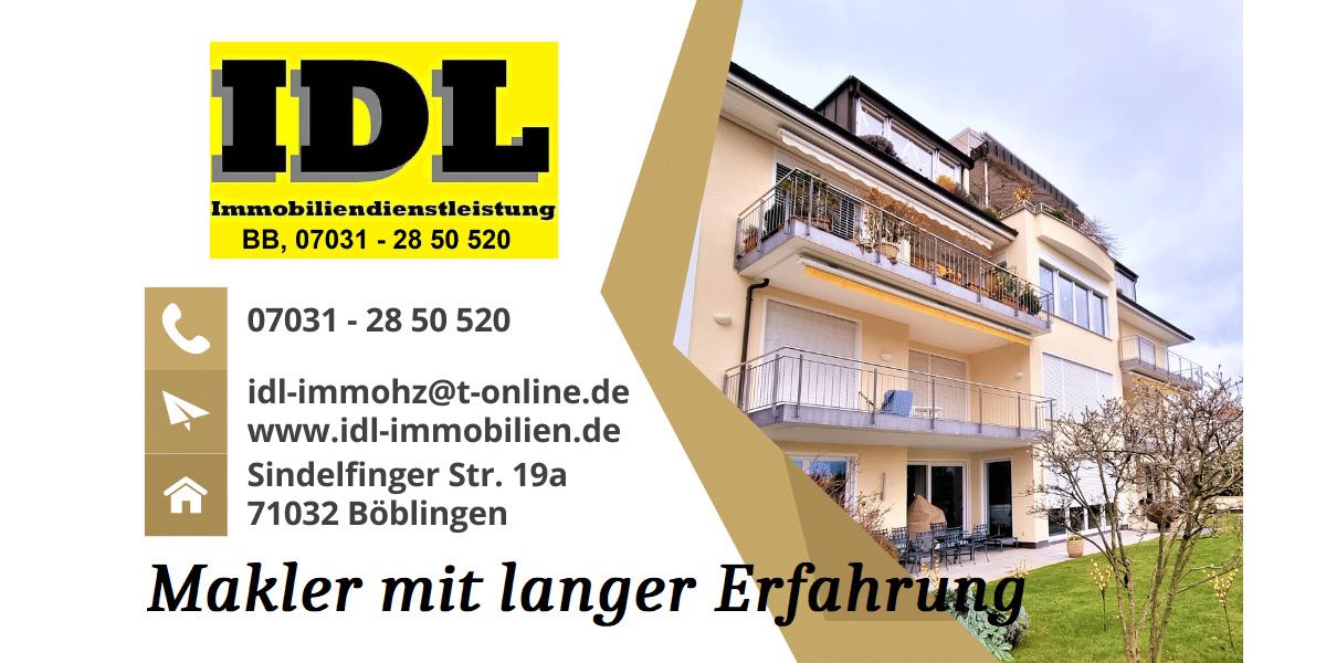 Renovierte 3-Zimmer-Wohnung mit Balkon, Parkett und Einbauküche – sofort frei! - Etagenwohnung Böblingen Dagersheim | Angebot:26835937