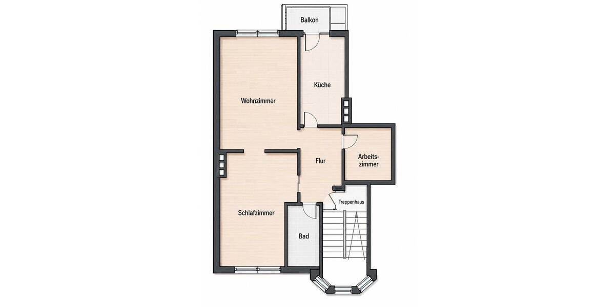 Dachgeschoßwohnung Stuttgart Stuttgart-Mitte - 2.5 Zimmer, 63 m&sup2;, 350.000&euro; | Angebot:26834060