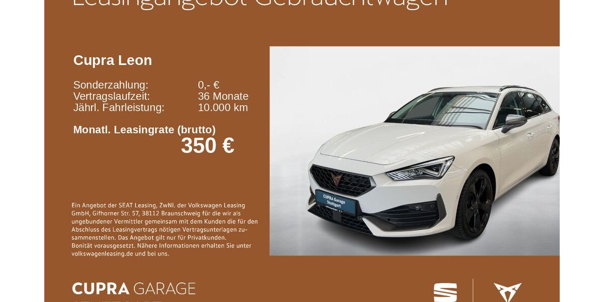 Cupra Leon 30.855 km 23.230 &euro; Stuttgart-Feuerbach 70469