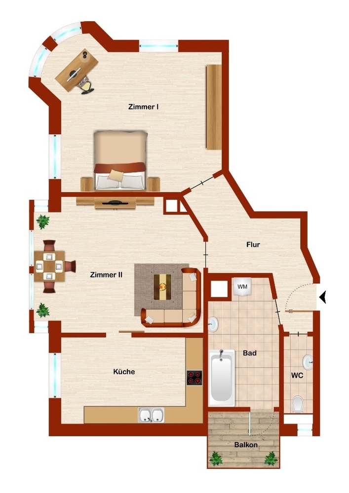Helle 2,5-Zi.-Altbau-ETW in zentraler Lage von S-Süd (Heslach)