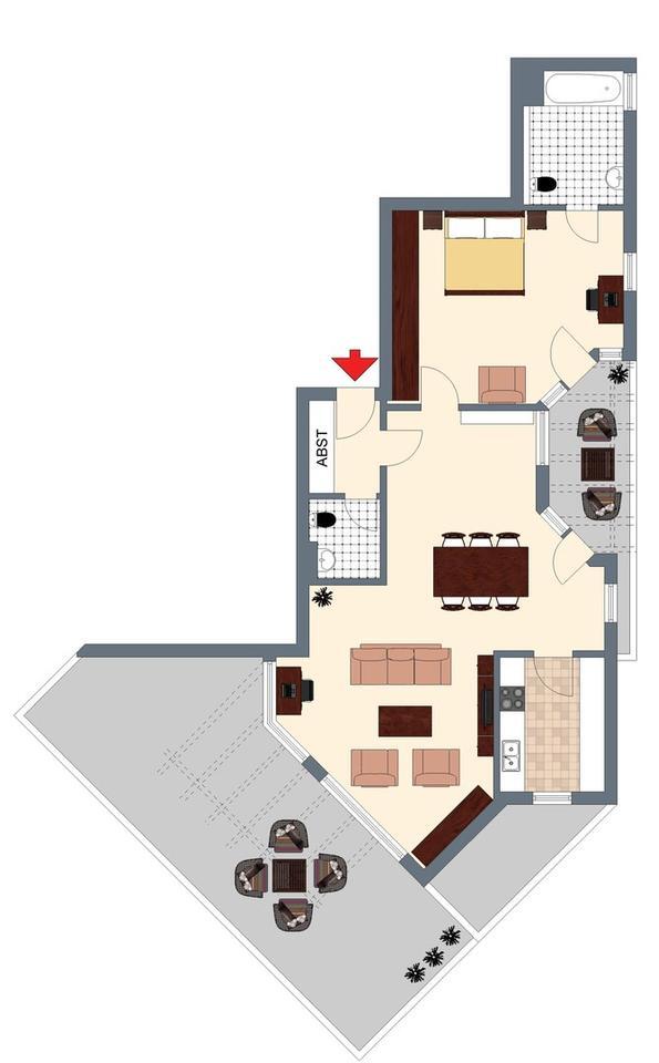 Terrassenwohnung in Stuttgart Botnang zimmer