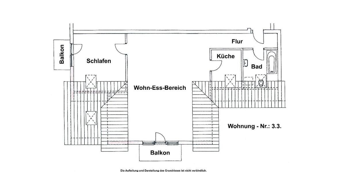 Dachgeschoßwohnung Reutlingen Reutlingen-Betzingen - 2 Zimmer, 84 m&sup2;, 950&euro; | Angebot:27619684