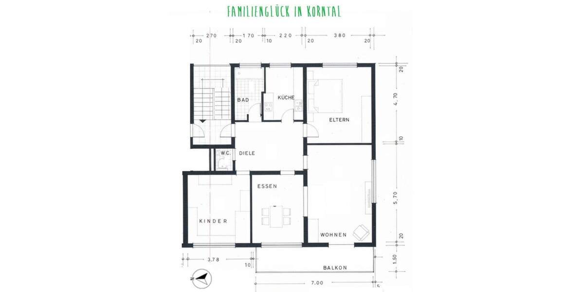 Etagenwohnung Korntal - 4 Zimmer, 93 m&sup2;, 349.000&euro; | Angebot:24807973