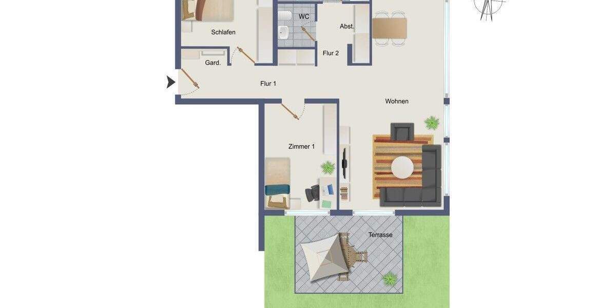 Etagenwohnung Gärtringen - 3 Zimmer, 87 m&sup2;, 575.500&euro; | Angebot:25776979