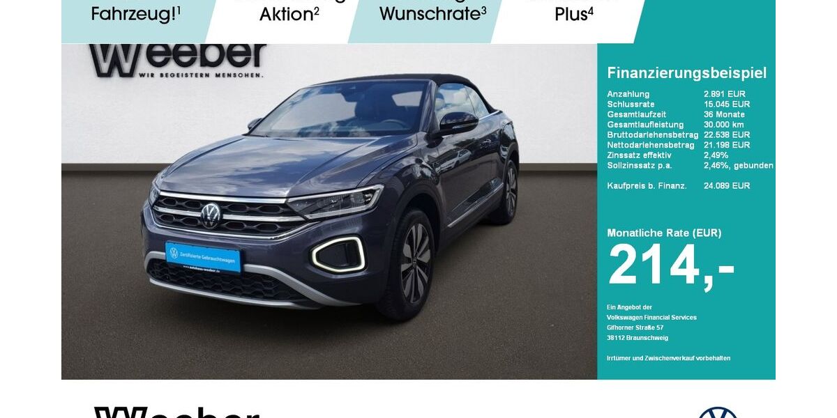 VW T-Roc 23.865 km 24.089 &euro; Calw 75365