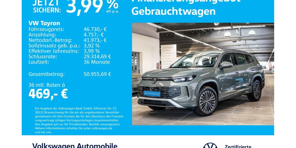VW Tayron 25.658 km 46.730 &euro; Stuttgart-Feuerbach 70469