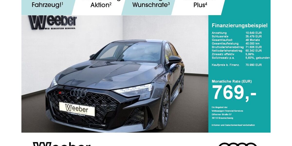 Audi RS3 4.990 km 70.990 &euro; Herrenberg 71083