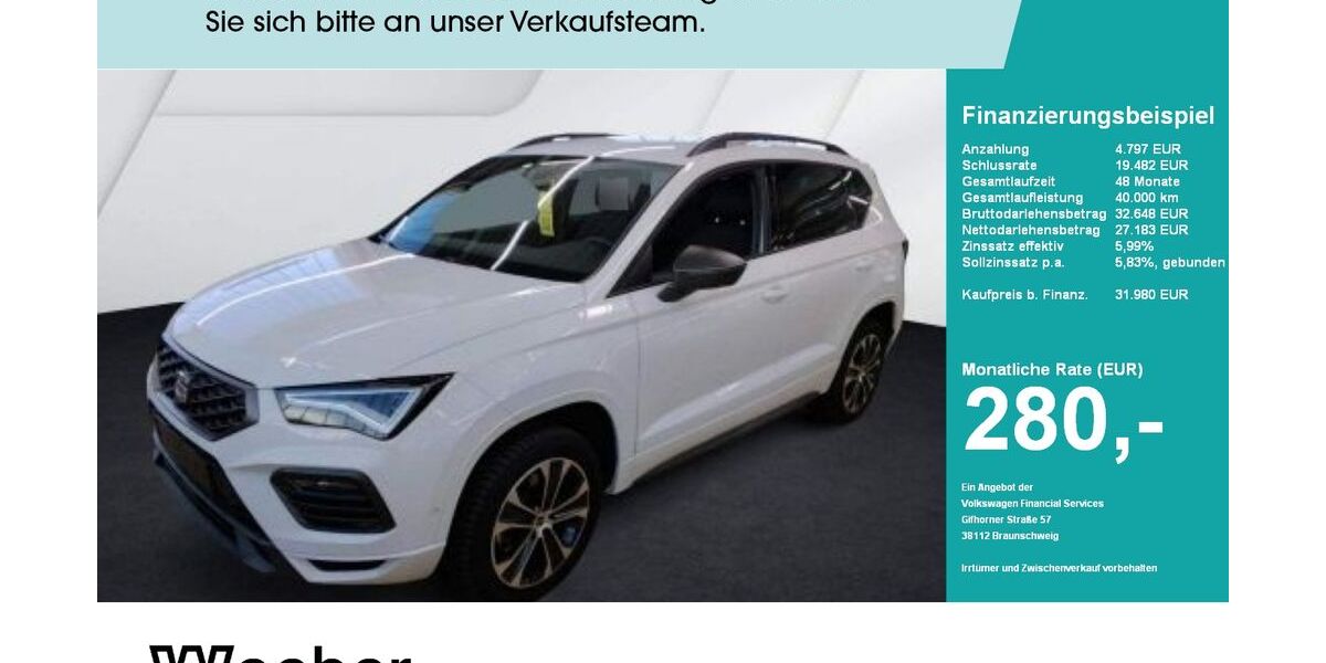 Seat Ateca 21.724 km 31.980 &euro; Leonberg 71229