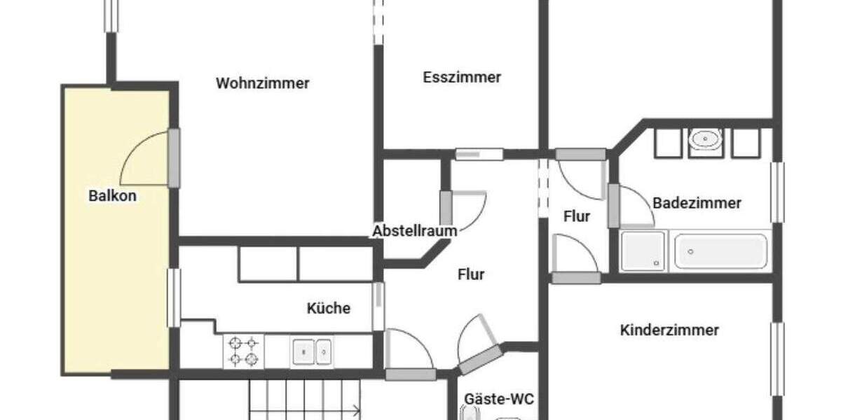 Etagenwohnung Calw - 3 Zimmer, 84 m&sup2;, 280.000&euro; | Angebot:25772112