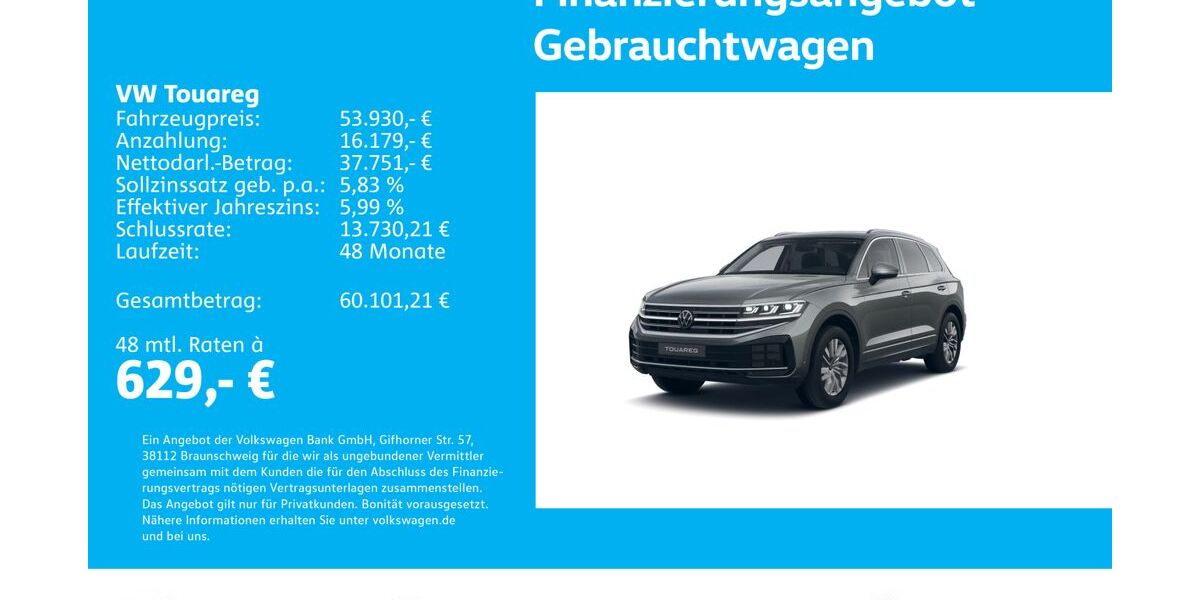 VW Touareg 18.092 km 53.930 &euro; Stuttgart-Feuerbach 70469