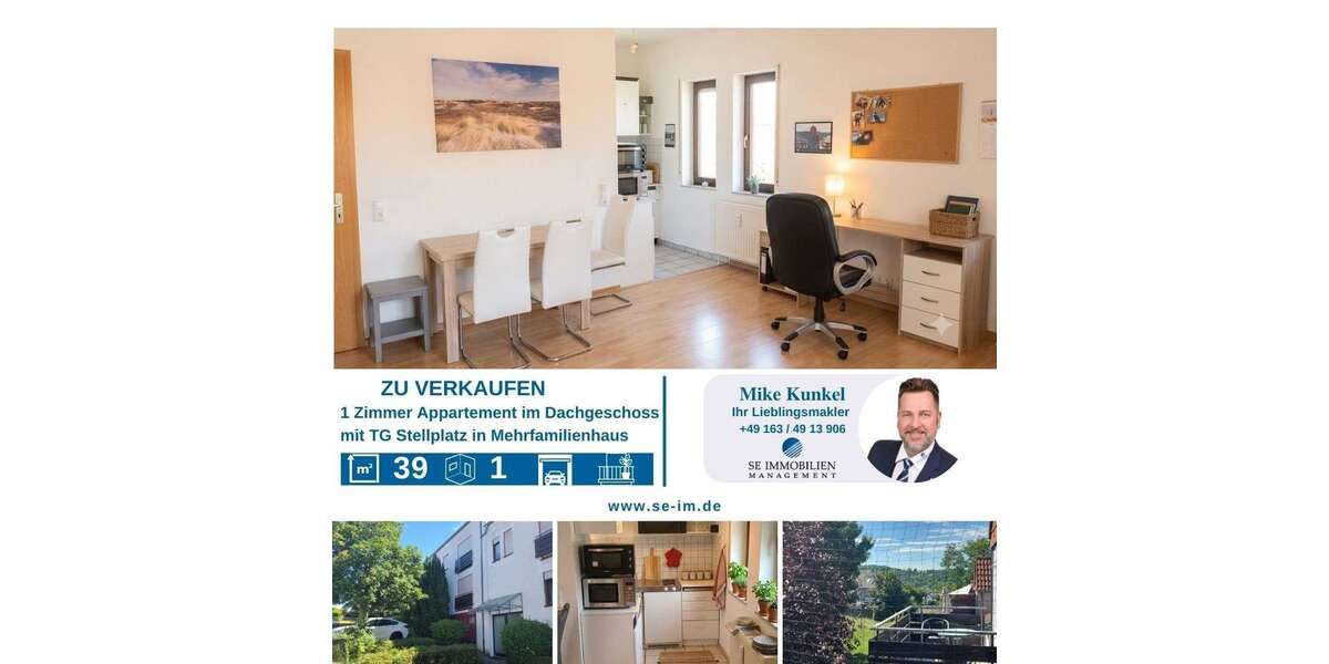 Etagenwohnung Pforzheim Eutingen - 1 Zimmer, 40 m&sup2;, 114.900&euro; | Angebot:26984066