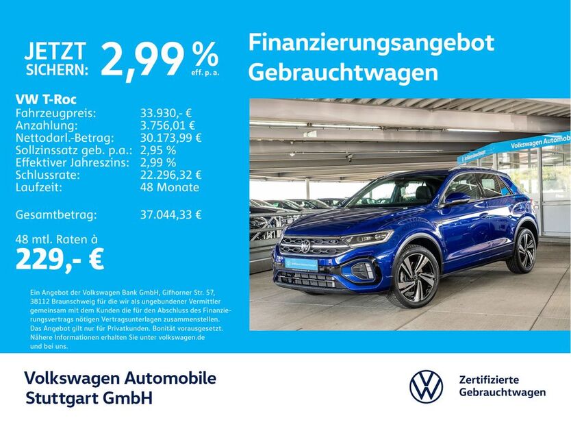 VW T-Roc 10.872 km 33.930 € Stuttgart-Wangen 70188