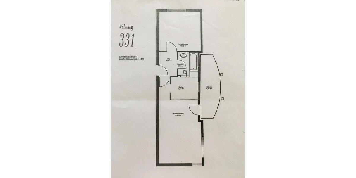 Etagenwohnung Böblingen Dagersheim - 2 Zimmer, 55 m&sup2;, 270.000&euro; | Angebot:26987230