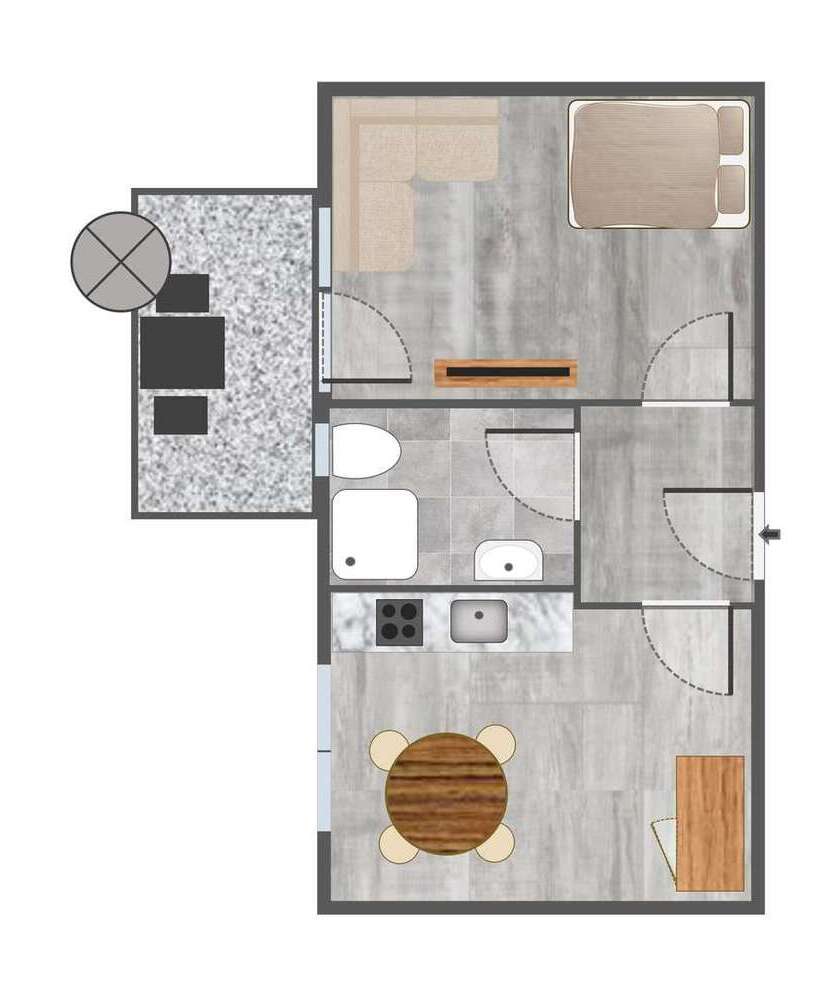 Wohnung zum Mieten in Pforzheim 520 € 35 m²