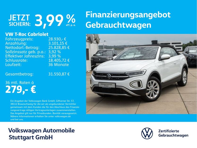 VW T-Roc 29.382 km 28.930 € Stuttgart-Wangen 70188