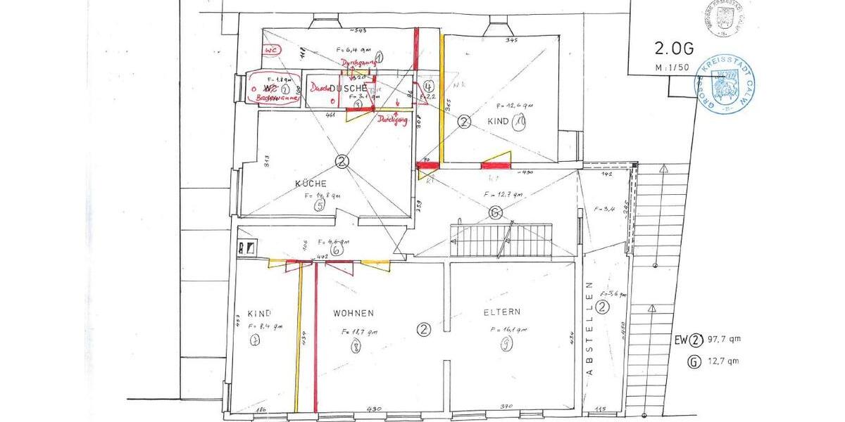 Etagenwohnung Calw - 4 Zimmer, 99 m&sup2;, 199.000&euro; | Angebot:26226473