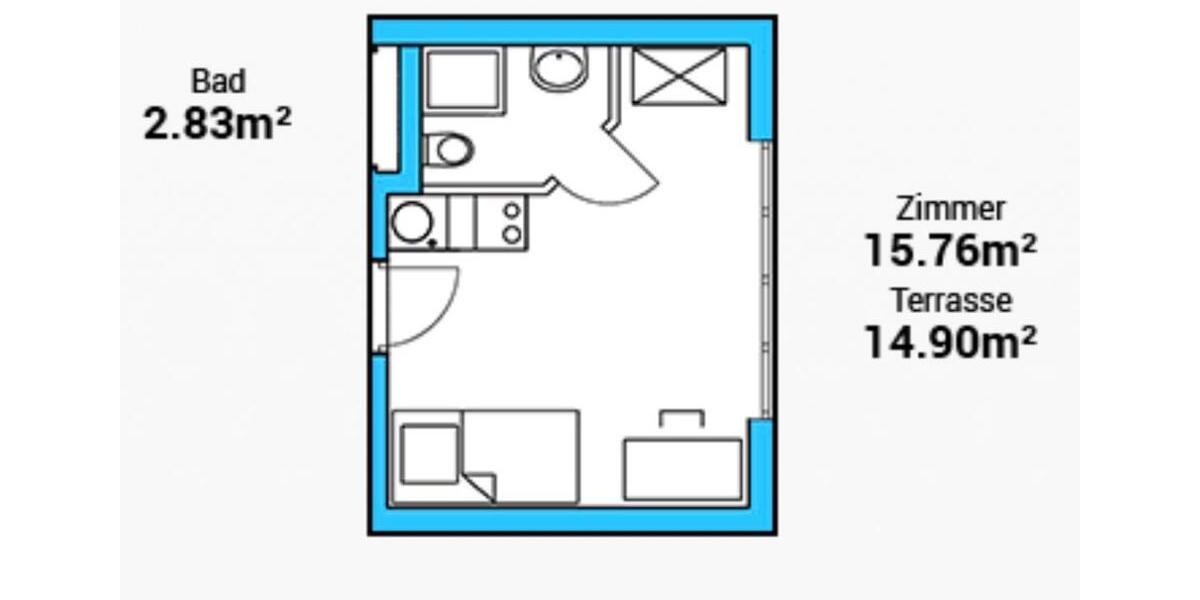Etagenwohnung Leonberg - 1 Zimmer, 1 m&sup2;, 420&euro; | Angebot:26455880