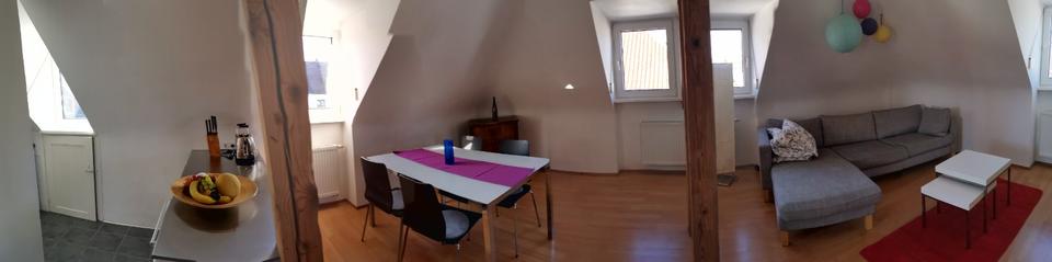 Dachgeschoßwohnung Stuttgart Degerloch - 2 Zimmer, 47 m&sup2;, 890&euro; | Angebot:24593198