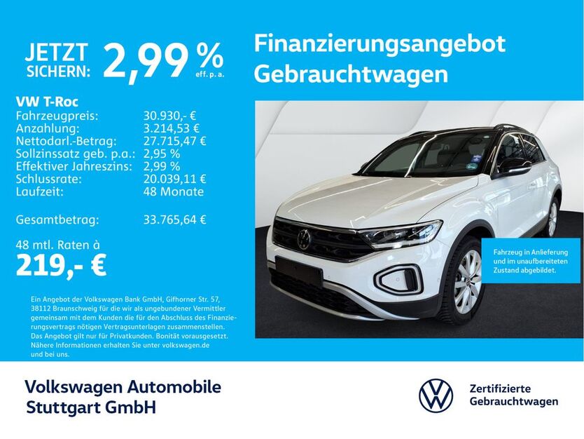 VW T-Roc 22.032 km 30.930 € Stuttgart-Feuerbach 70469