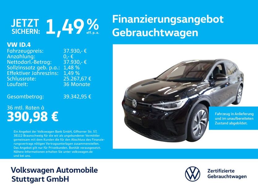 VW ID.4 13.296 km 37.930 € Stuttgart-Wangen 70188