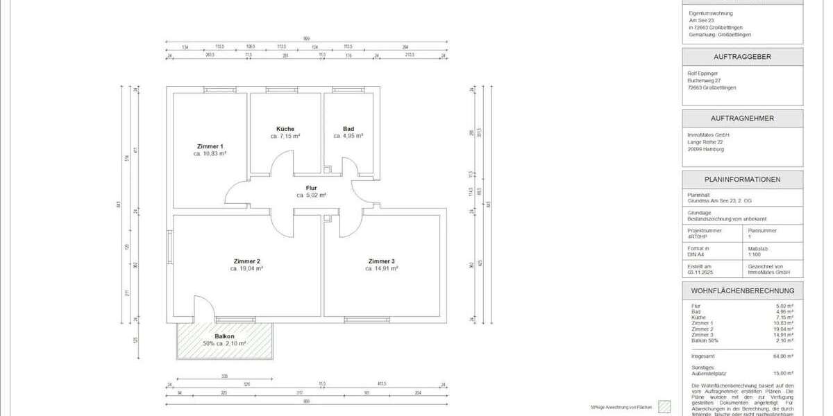 Zimmer Großbettlingen - 625&euro; | Angebot:27561914