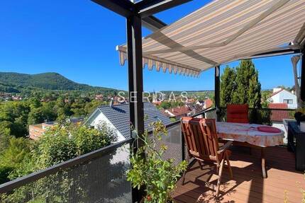 3-Zimmer-Wohnung mit großem SW-Balkon, Fernblick und Gartenanteil 3 zimmer