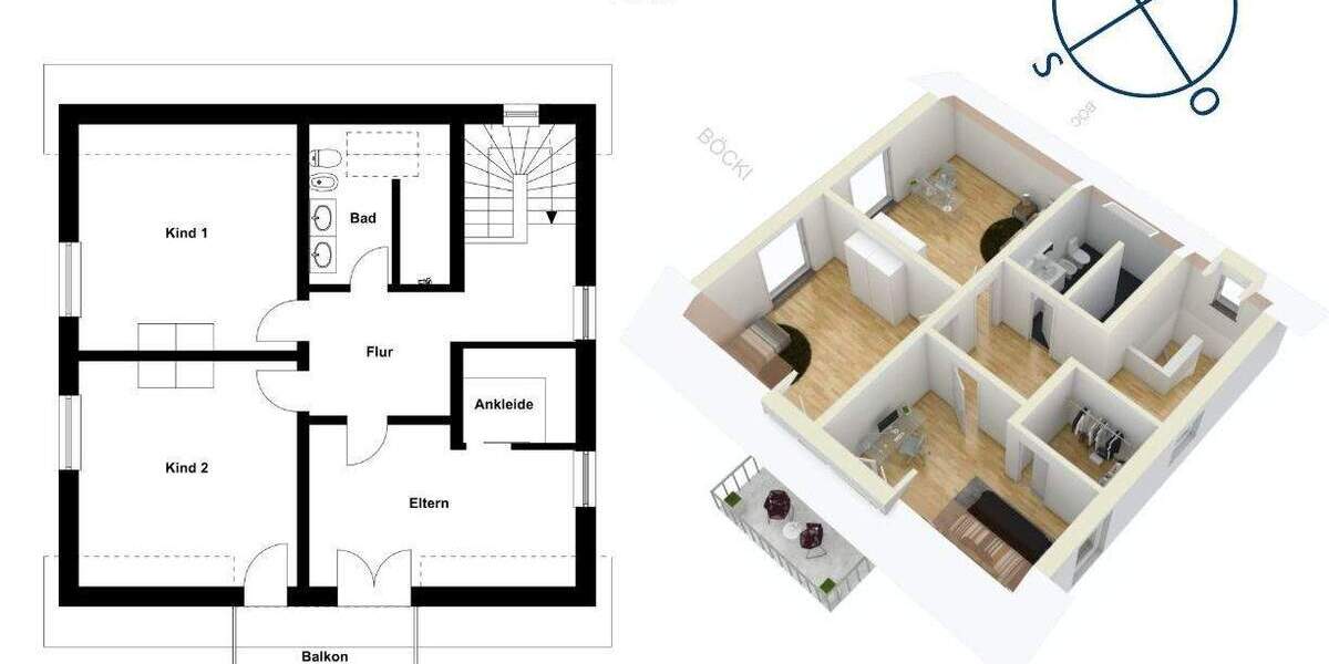 Einfamilienhaus Pforzheim Südoststadt - 5 Zimmer, 187 m&sup2;, 1.950&euro; | Angebot:24051777