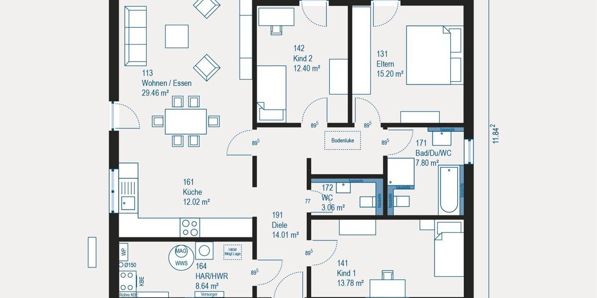 ? Traum-Bauplatz in Jettingen mit Bungalow - individuell vergrößerbar! ? - Bungalow Jettingen Oberjettingen | Angebot:27566519