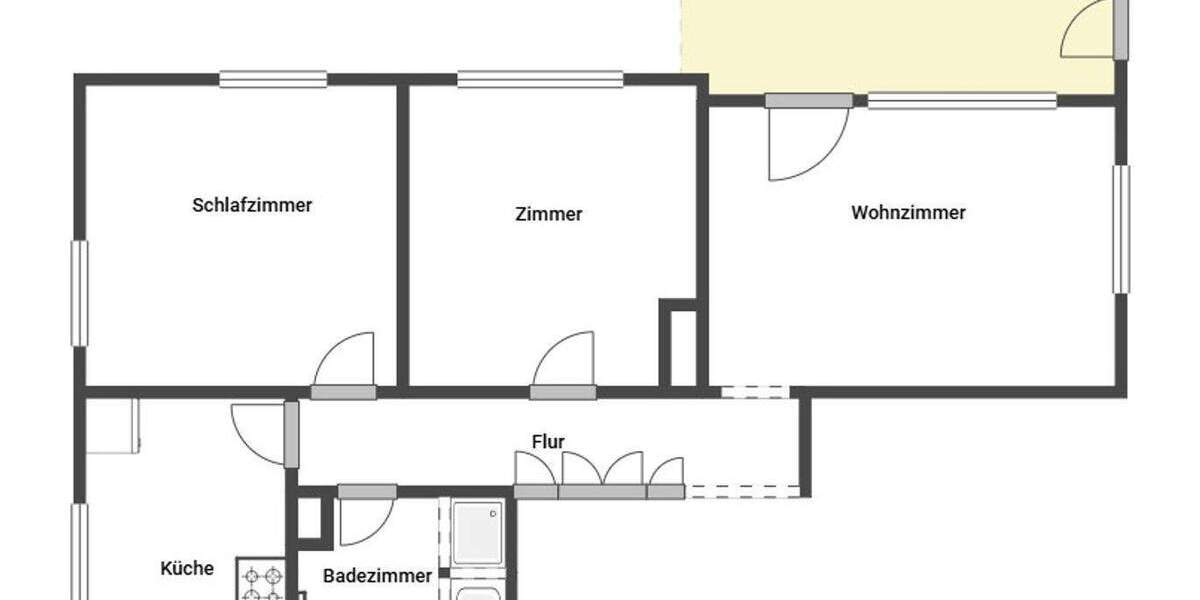 Etagenwohnung Ludwigsburg Ost - 3 Zimmer, 77 m&sup2;, 265.000&euro; | Angebot:24778168