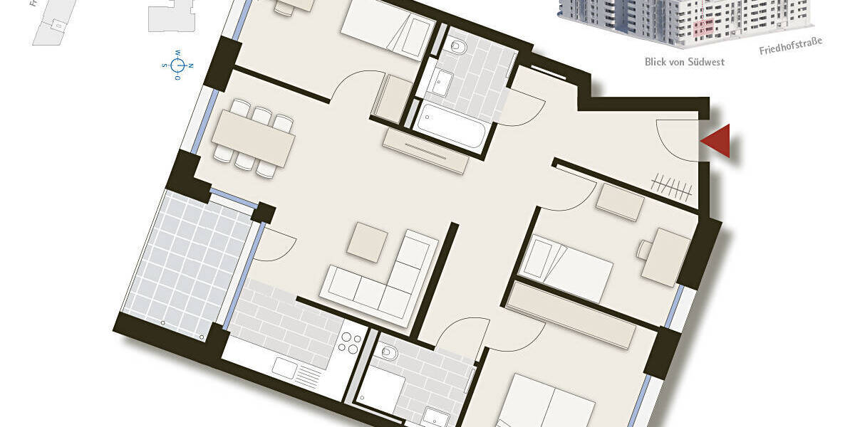 Etagenwohnung Stuttgart Nord - 4 Zimmer, 94 m&sup2;, 725.000&euro; | Angebot:20965971