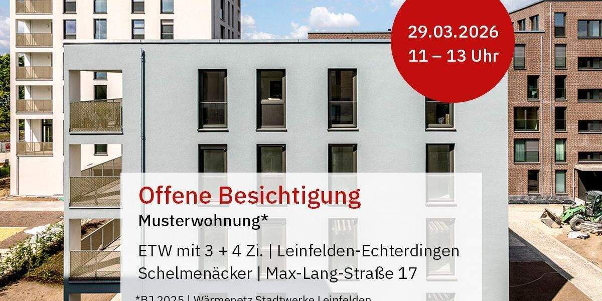 Etagenwohnung Leinfelden-Echterdingen Leinfelden - 3 Zimmer, 80 m&sup2;, 457.000&euro; | Angebot:25708902
