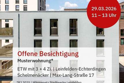 Wohnung Leinfelden-Echterdingen Leinfelden - 3 Zimmer, 80 m&sup2;, 457.000&euro; | Angebot:25708902