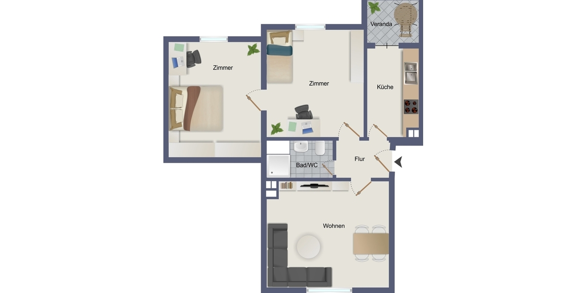 Modernisiert und sofort verfügbar – 3-Zimmer-Wohnung in Stuttgart-Bad Cannstatt - 3- Stuttgart Bad Cannstatt Bad Cannstatt | Angebot:27339277