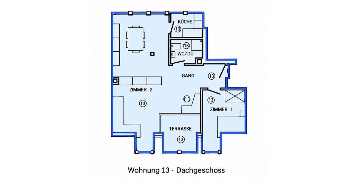 Dachgeschoßwohnung Pforzheim - 2 Zimmer, 72 m&sup2;, 658&euro; | Angebot:27587412